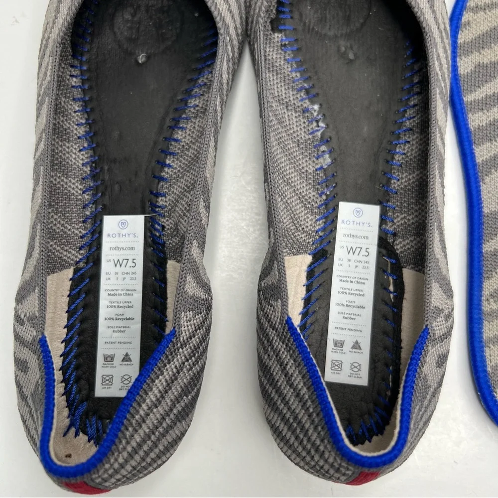 Rothy’s The Point Grey Zebra Size 7.5